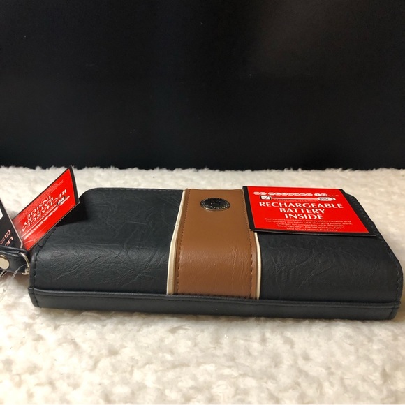 New Stone Mountain Leather Wristlet Wallet W/Rechargeable Phone Battery - Picture 9 of 9